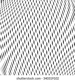 Illusive background with black chaotic lines, moire style. Contrast vector geometric trance pattern, optical backdrop. 