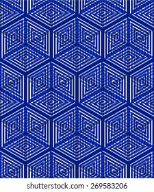 Patrón colorido iluminado, fondo abstracto decorativo con figuras geométricas 3d. El fondo transparente brillante ornamental sin costuras, se puede utilizar para el diseño y el textil.