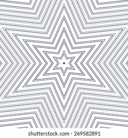 Illusive vector background with black chaotic lines, moire style. Contrast geometric trance pattern, optical backdrop. 