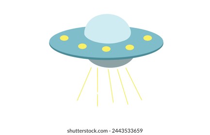 illusration in flat style ufo.