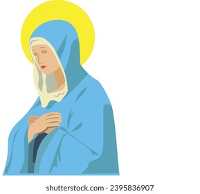 Illusration of the Virgin Mary | 300 ppi 