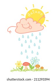 Illusrtation of an autumn cloud
