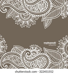 Illusrtation with mehendi drawing