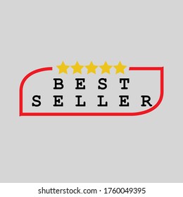 Illusrtration vector graphic of the red and blue best seller logo with the thumb logo next to it. Fit for people who want their business to look a best business