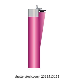 Ilustración de un encendedor rosa