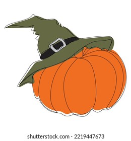 illustarion of pumpkin . happy halloween holiday