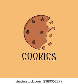Illustarion vector design of cookie logo. 