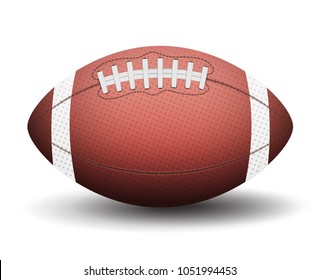 Illustartion of american football ball isolated on white