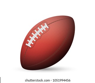 Illustartion of american football ball isolated on white