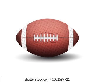 Illustartion of american football ball isolated on white