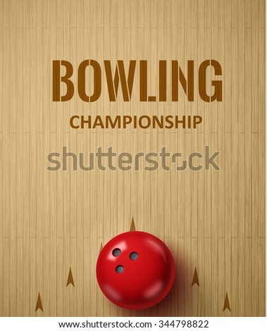 Illustartion of bowling realistic theme eps 10 