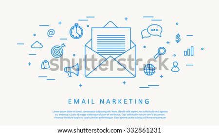 Illustartion of email infographic concept
