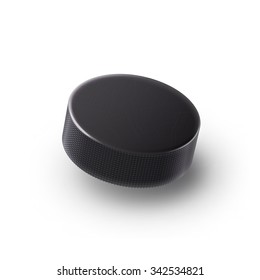 Illustartion of  Hockey puck isolated on white with shadow