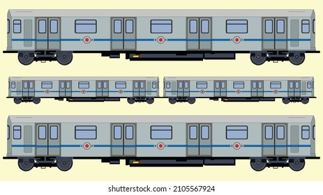 Illustartion of Metro Train Vector art