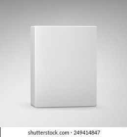 Illustartion of Opened White Cardboard Package Box.