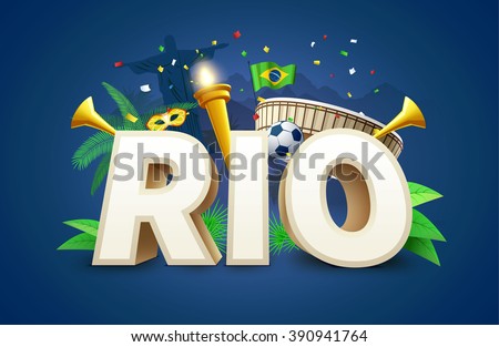 Illustartion of rio 2016 games eps 10