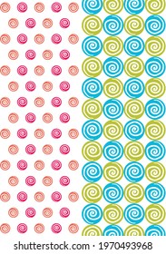 Illustartion set of abstract colorful swirl circle dot background