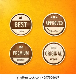 Illustartion of Set of retro vintage badges and labels