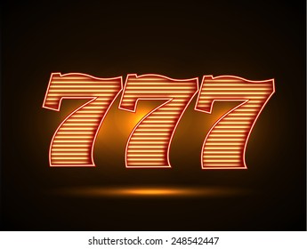 Illustartion of Triple seven 777 
