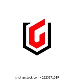 Illustartion Vector Graphic of Letter G Shield Security Technology Logo Design
