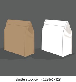 Muestra de ejemplo vectorial de ilustración de la bolsa de papel