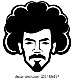 ilusión del cabello de estilo afro en vector