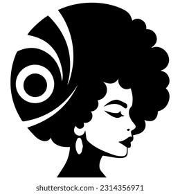 ilusión del cabello de estilo afro en vector