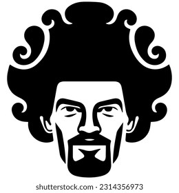 illustation of afro style hair in vector