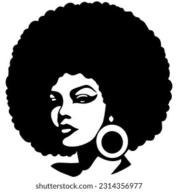 illustation of afro style hair in vector