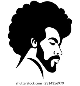 illustation of afro style hair in vector