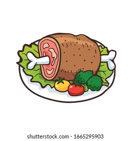 84 Meat Illust Images, Stock Photos & Vectors | Shutterstock