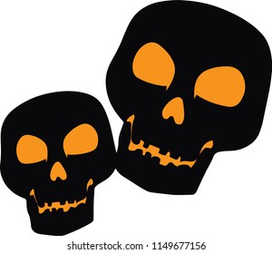 Illustation of skulls for Halloween