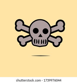Illustation vector graphic of Skull symbol