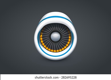 illustation of white turbine type of engine