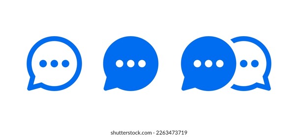 Illustraation Vector Graphic of Simple Bubble Chat Icon Set