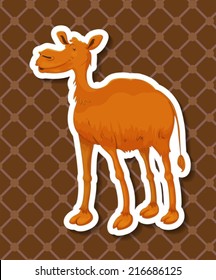 Illustraion of a camel with background