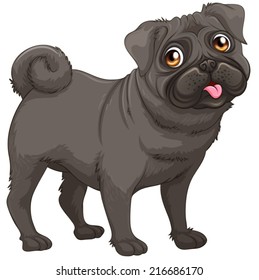 Illustraion of a closeup dog
