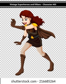 Illustraion of a female superhero