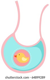 illustraion of isolated baby apron on white background