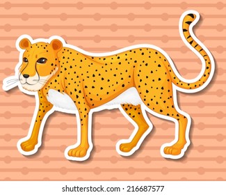 Illustraion of a leopard with background