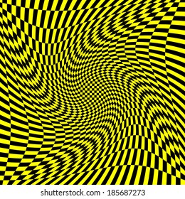 Illustraion of regtangle tile psycho illusion pattern