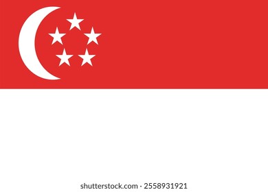 Illustraion of Singapore Flag vector