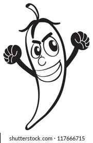 Illustraiton of a simple vegetable illustration on white