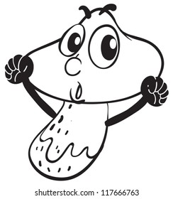 Illustration einer einfachen pflanzlichen Illustration auf Weiß