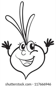 Illustraiton of a simple vegetable illustration on white