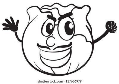 Illustraiton of a simple vegetable illustration on white