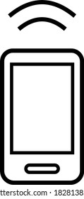 Illustrasi icon gambar vector handphone.