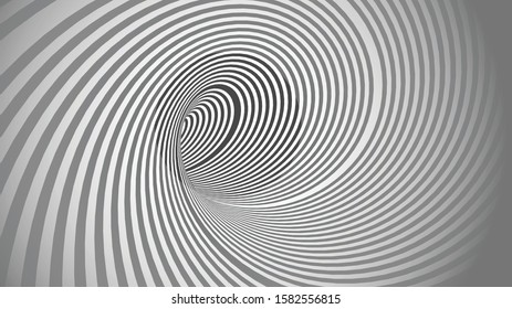 The illustrate of black and white lines optical illusion background.