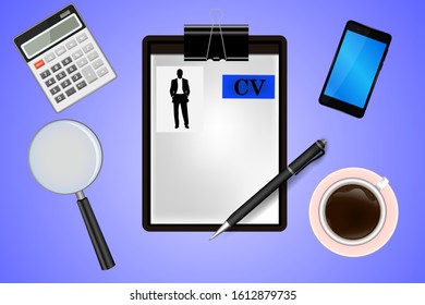 Illustrate design concept The finding employee. HR job seeking. Vector illustrate.