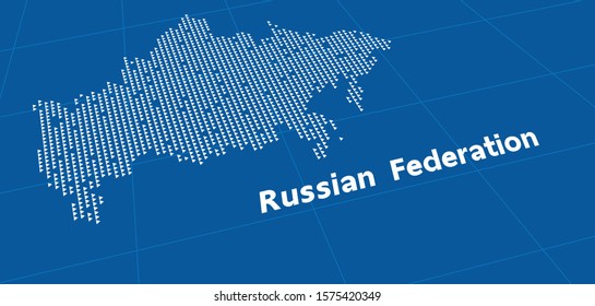 The illustrate of Russian Federation Vector Map with Triangle dot.